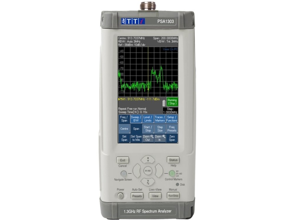 TTi PSA1303-OB Spectrum Analyzers - Bandwidth Range Max: 1.3 GHz, Bandwidth