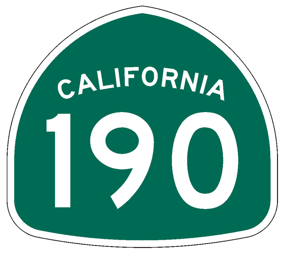 California State Route 190 Sticker Decal