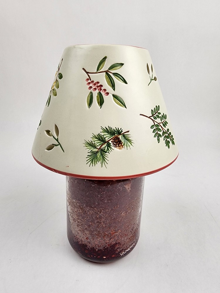 PAC Large Jar Candle Shade Topper Winter Foliage Theme