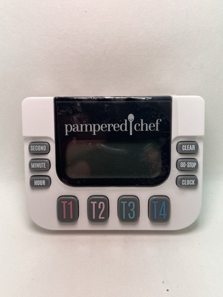 The Pampered Chef Digital Kitchen White Timer Model 100479 TIMER ONLY