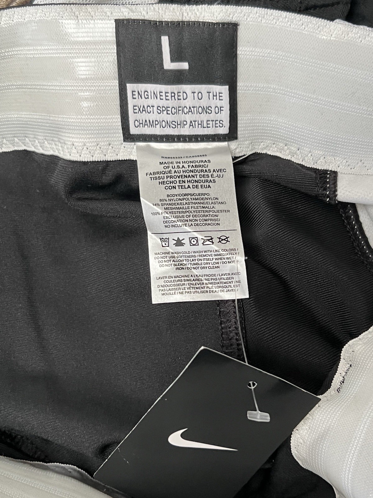 Nike Football Training Padded Pants Mans SZ L Black NWT$85 STYLE 789925