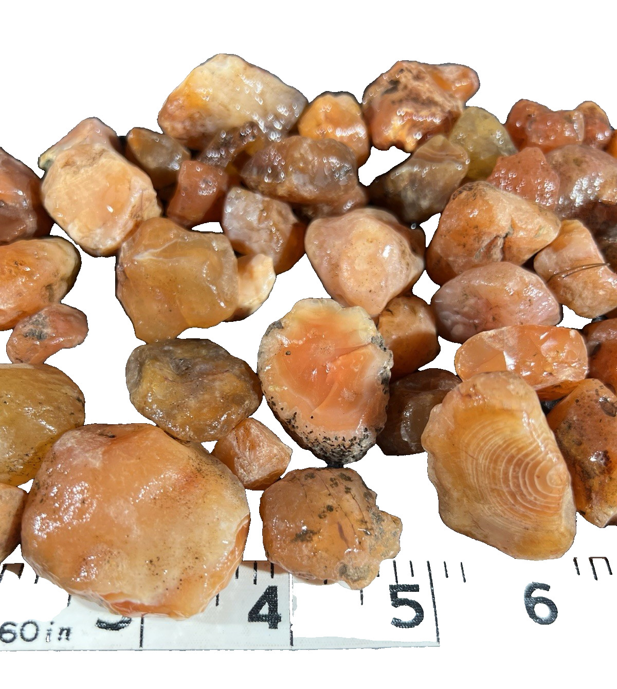 Carnelian Agate Nugget Rough 1 lb 4.5 oz 40 in lot Oregon, great color