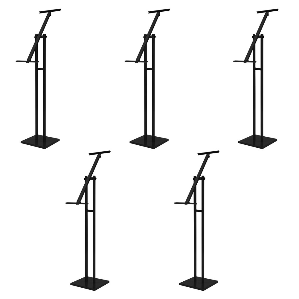 5 Pcs Poster Display Frame, Adjustable Floor Poster Frame, Sign Stand Black