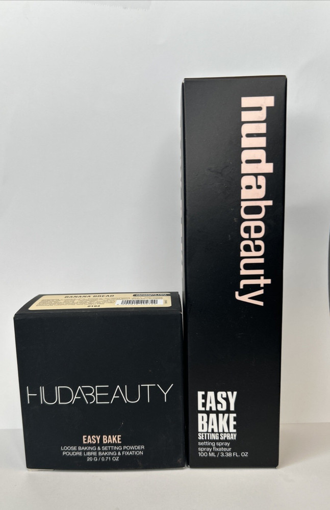 Huda Beauty Easy Bake Setting Spray & Loose Baking Setting Powder Set