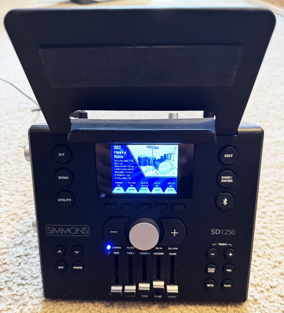 Simmons SD1250M Drum Module Brain Controller + Power Supply Tested Excellent