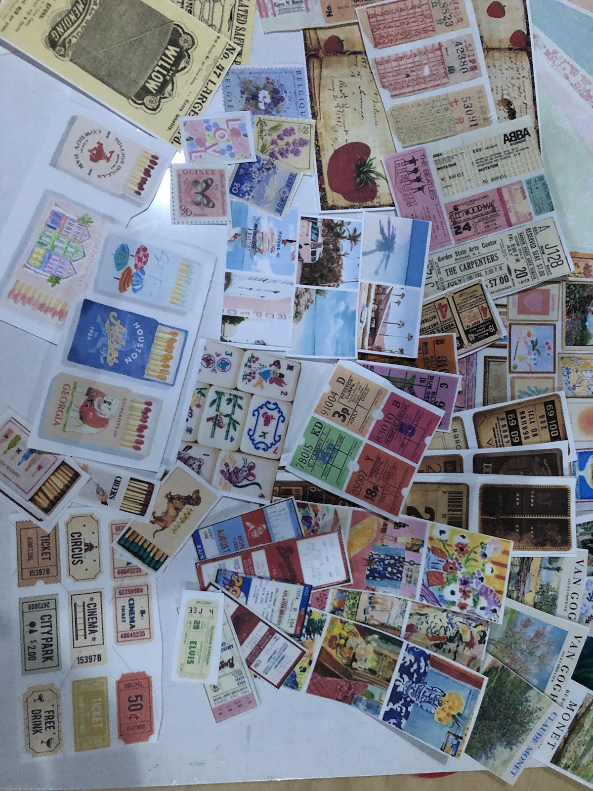 Junk Journal Ephemera- 50 Cut Outs-Random-No Duplicates