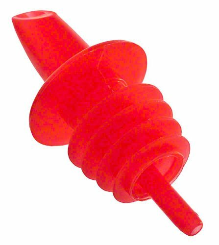 Shaved Ice/Snow Cone Bottle Pour Liquor Spout Red (Count of 12)