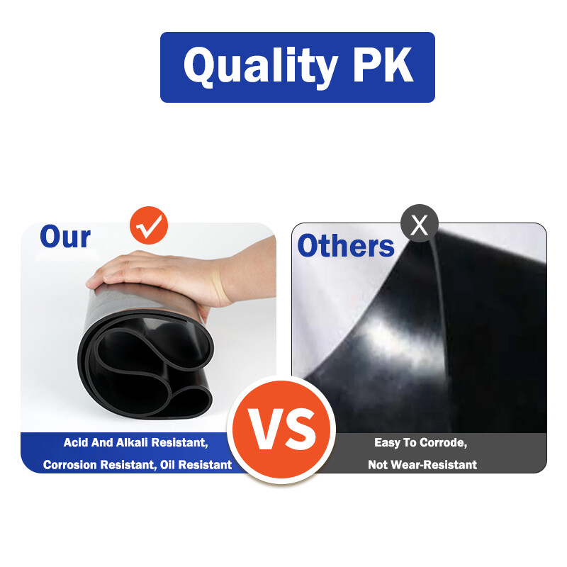 Solid Black Neoprene Rubber Gasket Sheet / Solid Black Smooth 1mm - 3mm Thick