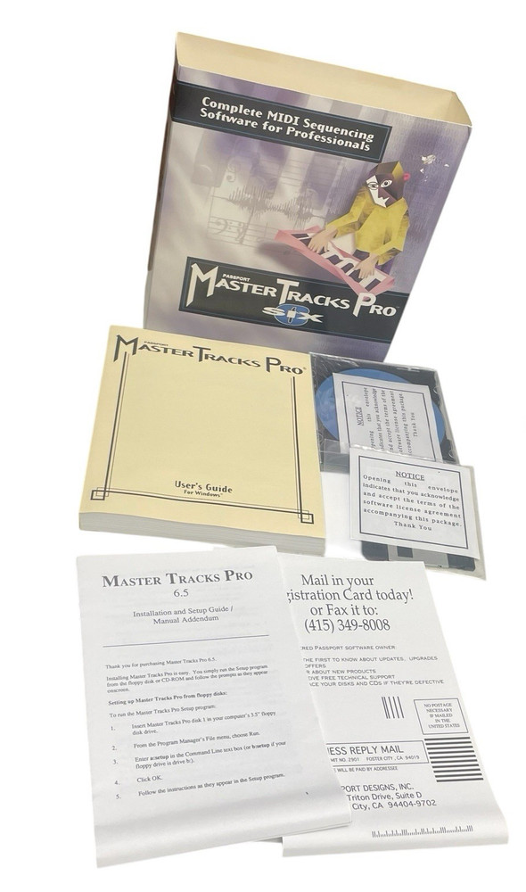 Complete MIDI Sequencing Software for Professionals Master Tracks Pro 6 WINDOWS