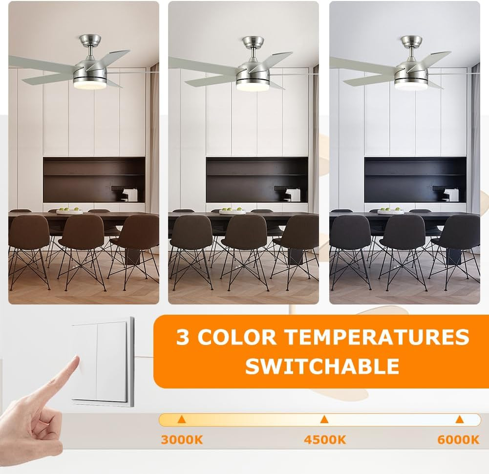 4 Inch Ceiling Fan LED Light Replacement 18W 6000K Retrofit Kit