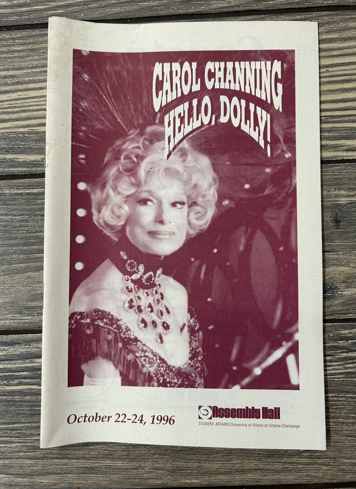 Vintage 1996 Hello Dolly Carol Channing Assembly Hall Program Ad Booklet