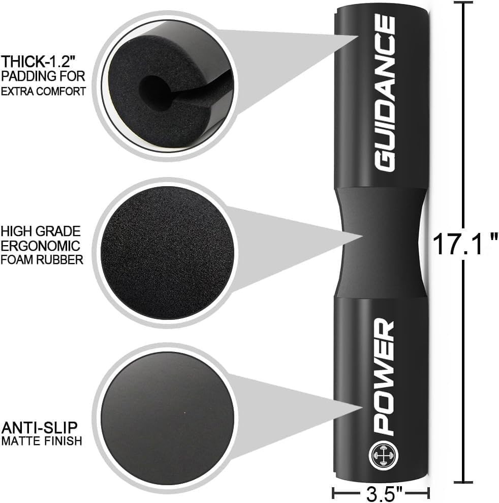 Comfortable Barbell Squat Pad - Perfectly Fits Standard Bars for Secure Training