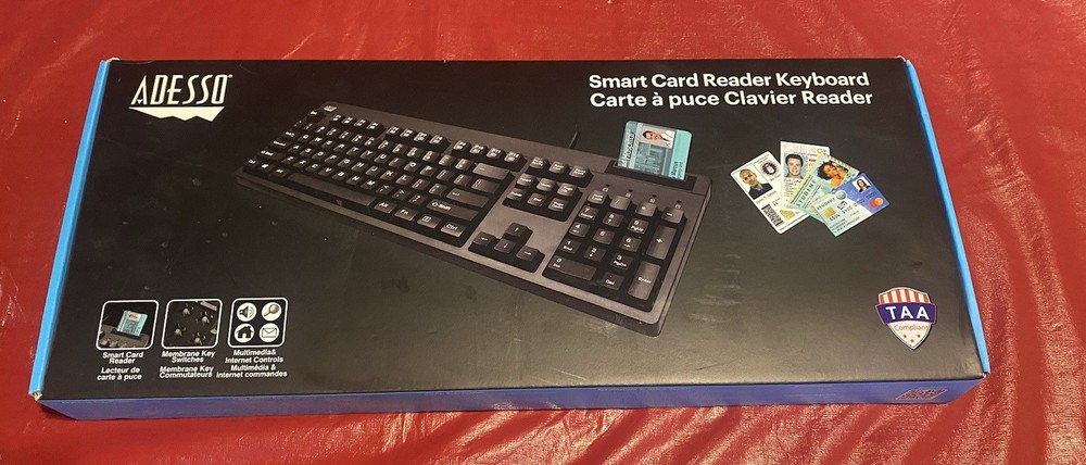 Adesso Smart Card Reader Keyboard NIB never opened