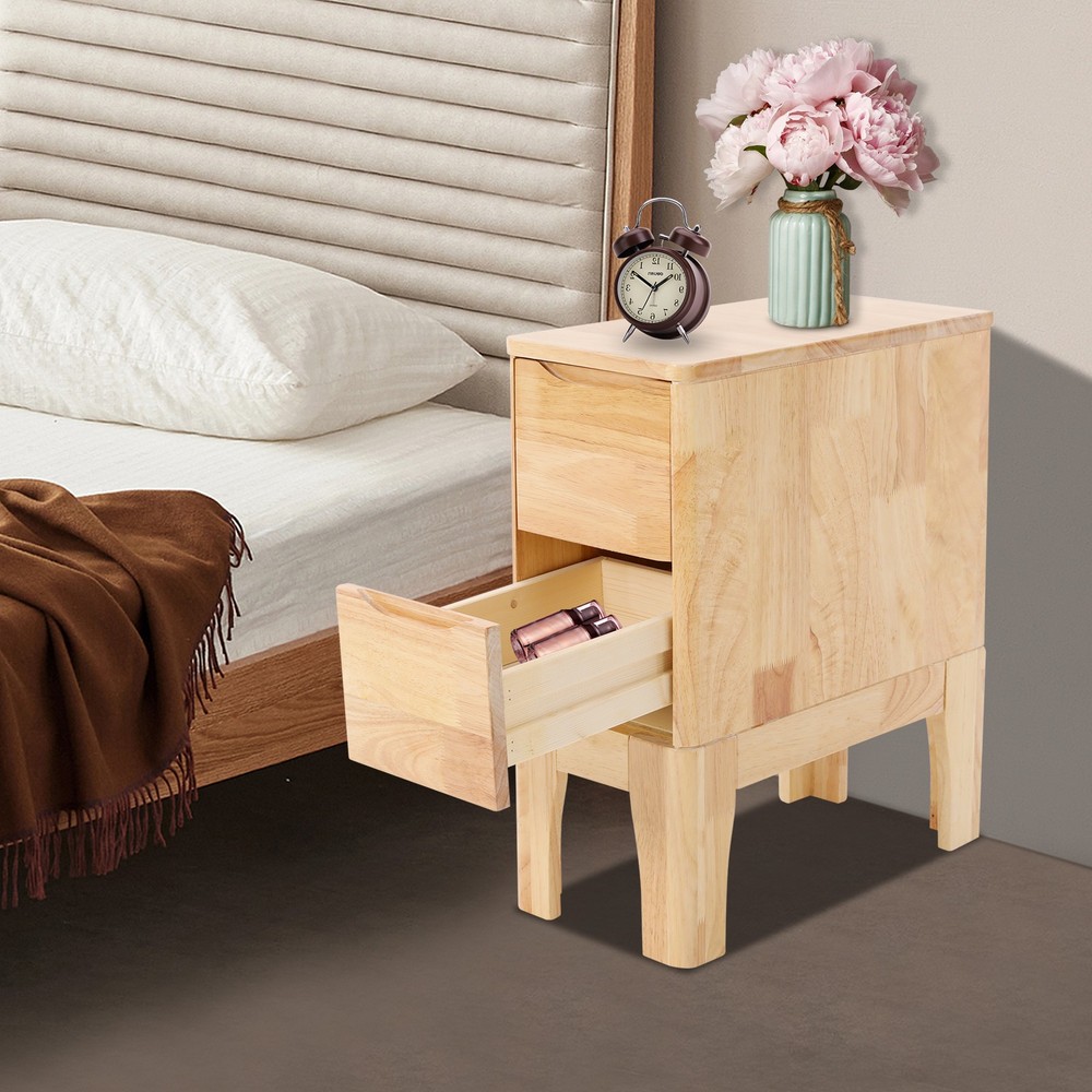 Wood Bedside Table, Sofa Side Table, Bedside Table with Drawers Bedside Table