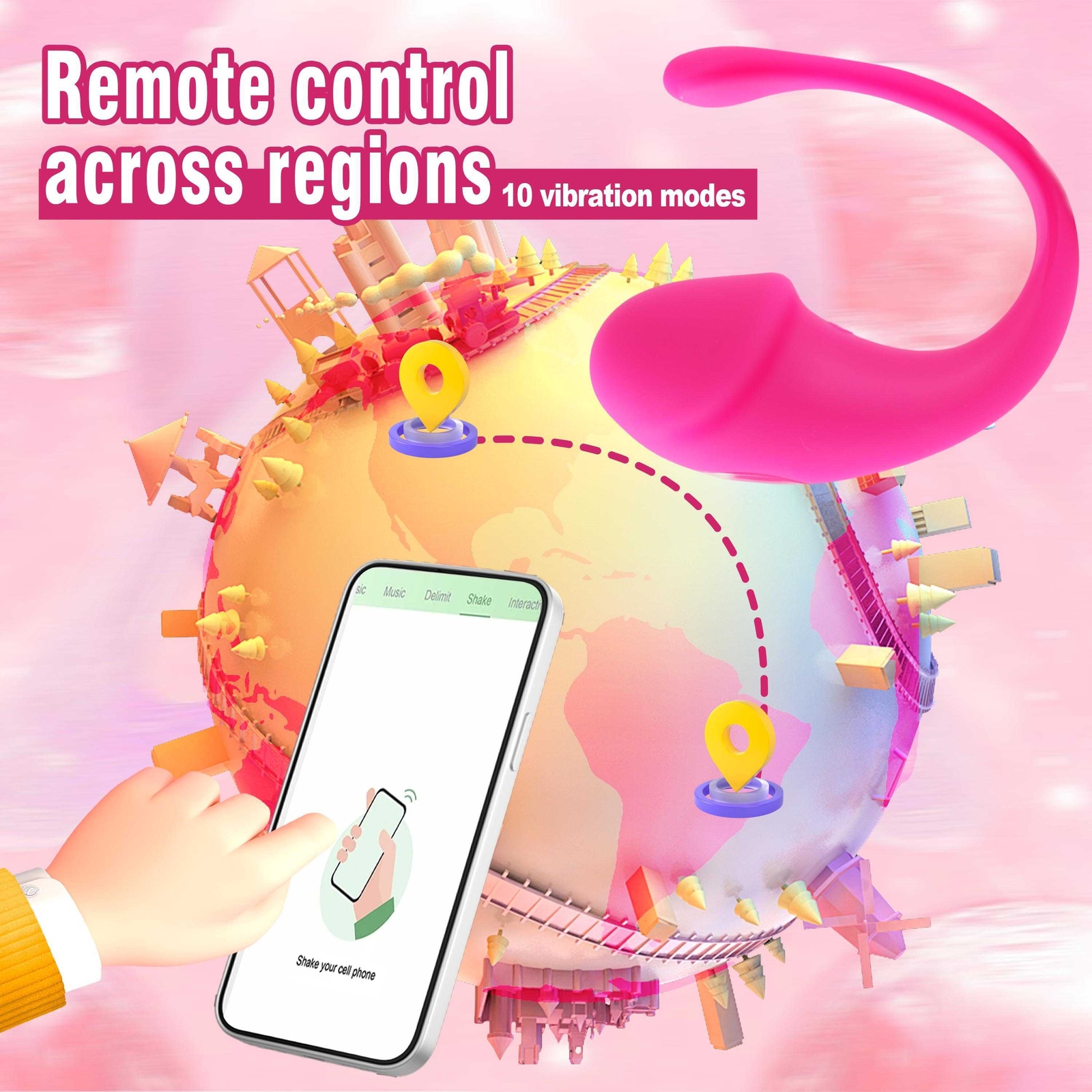 Wireless APP Remote Control Bullet Egg Vibrator G-Spot Dildo Sex Toys For Women