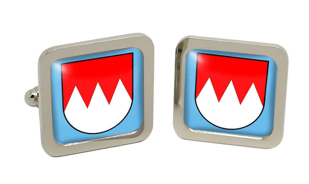 Franken (Germany) Square Cufflink in Chrome Box