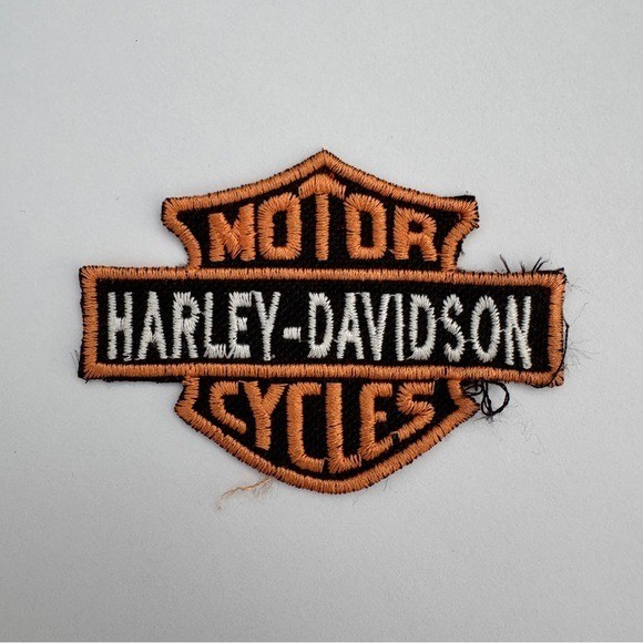 Vintage Harley-Davidson Orange and Black Patch