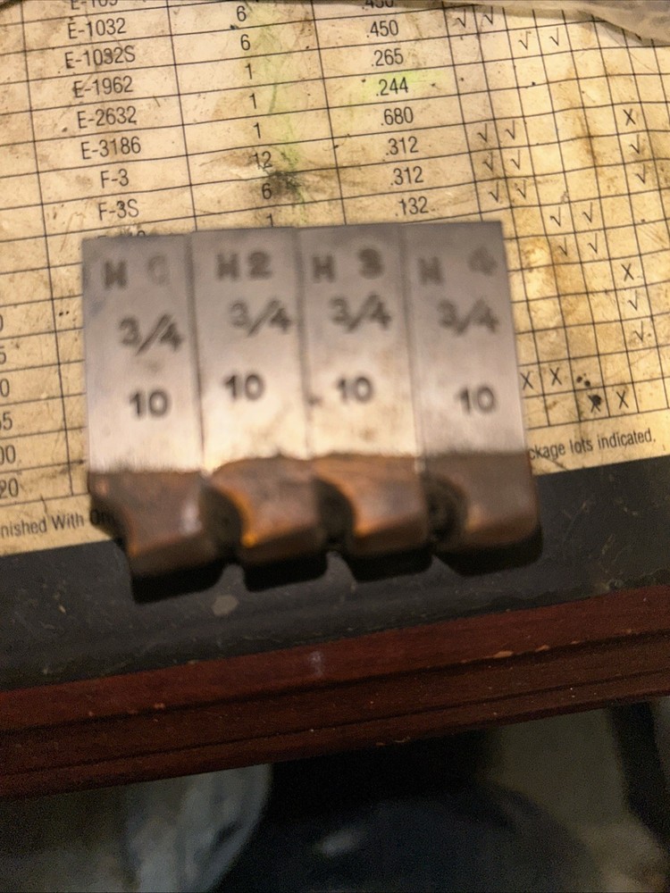 Threading Die Set Milled Chaser 3/4-10