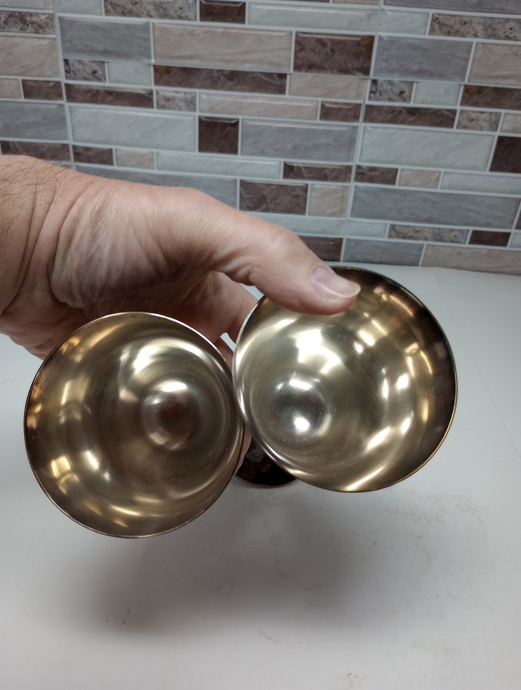 Vintage Pair Of Vintage EL de Uberti Goblets Silver Plated