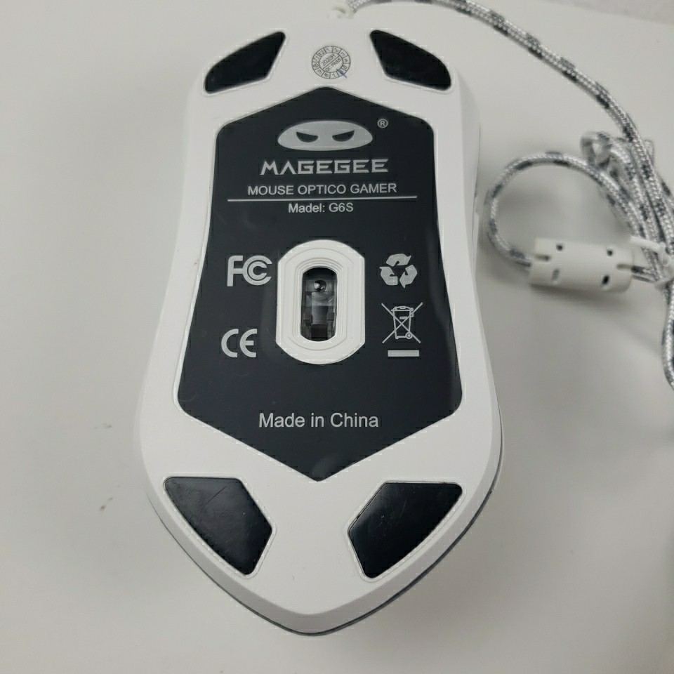 MageGee Keyboard and Mouse Combo USB Wired White RGB Backlit Gaming