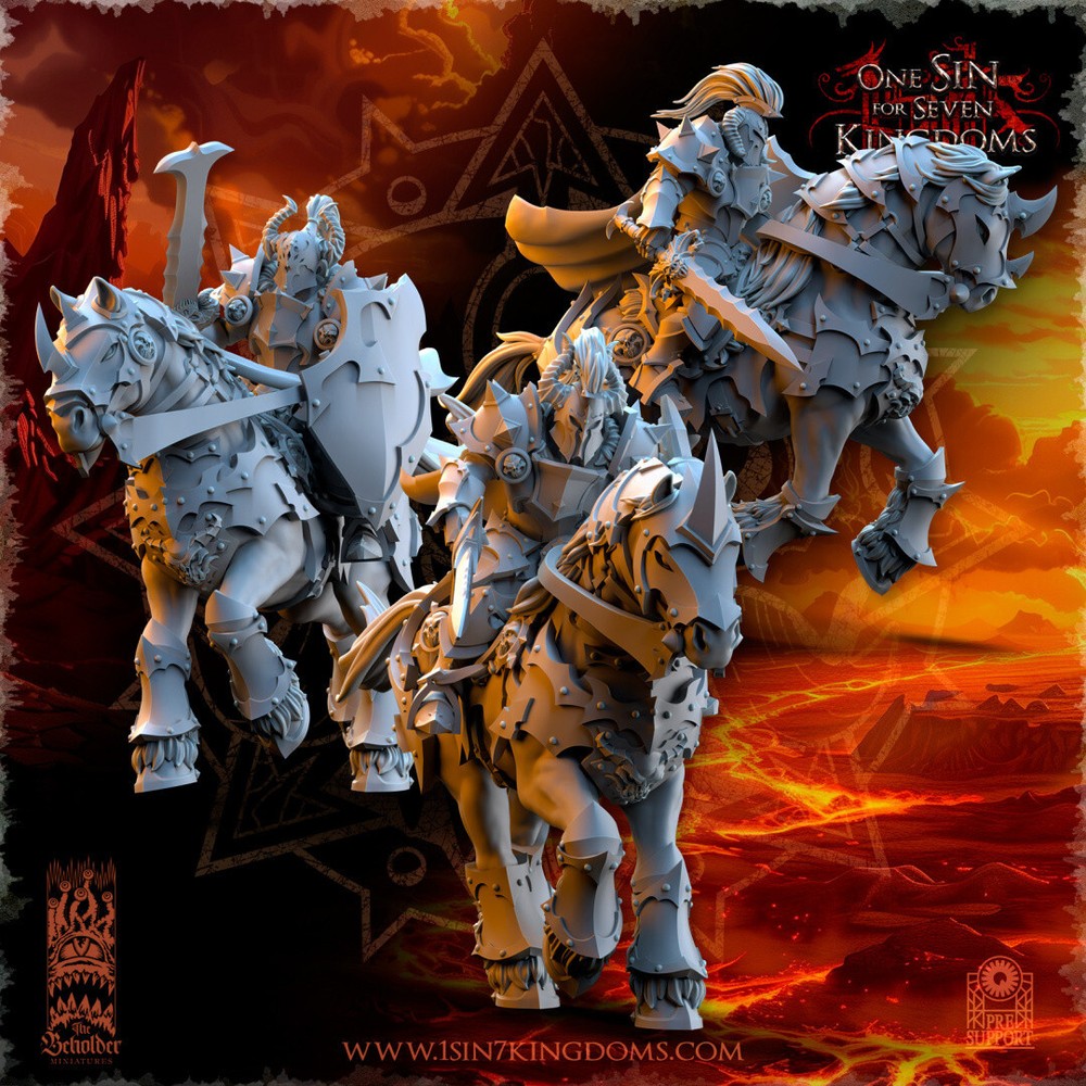 Mayhem Knights Sword Shield | The Beholder Miniatures