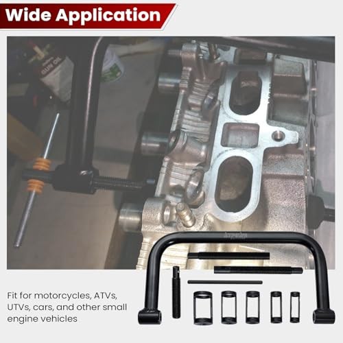 Auto Valve Spring Compressor C Clamp Tool Set Suitable for Motorcycle, ATV,