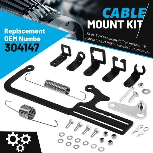 304147 EZ-EFI Cable Mount Kit Adjustable Carburetor Throttle Cable Bracket