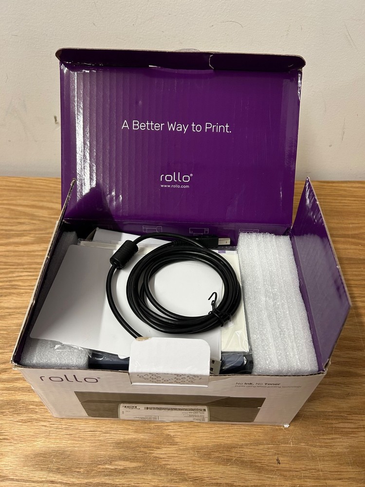 OPEN BOX Rollo Label Printer X1038 Gray with Power USB Cables Plus Labels Bundle