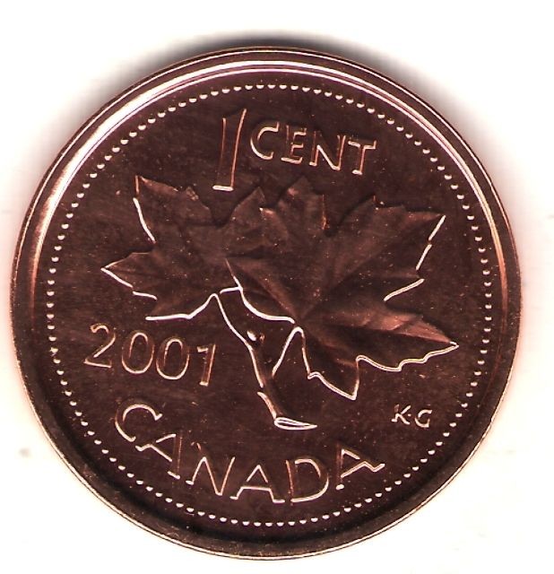 2001-P Canada 1-cent PL Penny from Test Coinage Set