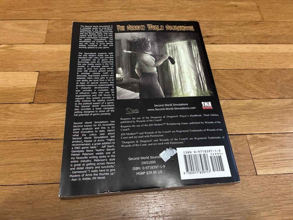 D20 Modern RPG The Second World Sourcebook