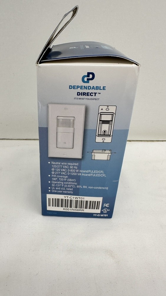 Motion Sensor Wall Switch PIR Vacancy & Occupancy Sensor YT-C1WT01 Neutral Wire