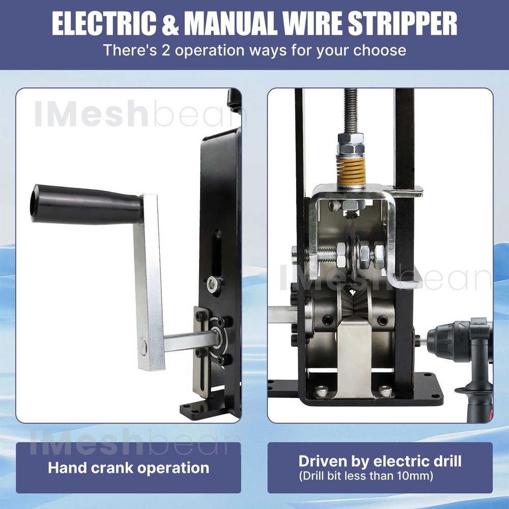 Manual Wire Stripping Machine Drill Powered Hand Crank Wire Stripper Tool 1-25MM