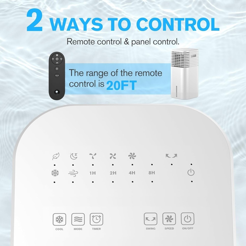 Effortless Cooling: Ultra-Quiet 3-in-1 Windowless AC with 120° Pivot Function