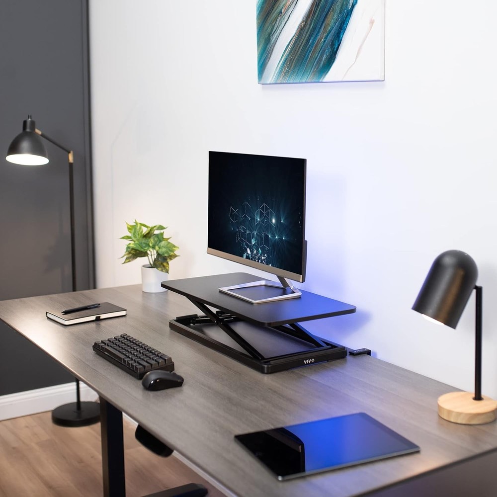 Single Top 24 inch Scissors Lift Keyboard & Mouse Riser Height Adjustable Laptop