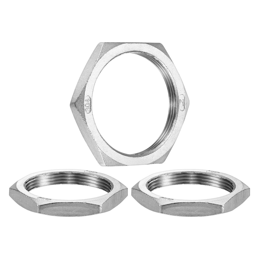 3-Pack Cast Pipe Fitting Hex Locknut, G2 Female Thread Hex Locking Nut