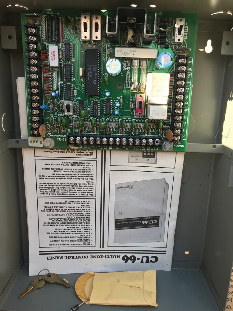 Guardaware CU-66 Alarm Panel with manual