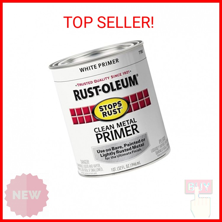 Rust-Oleum 7780502 Stops Rust Clean Metal Brush On Primer, Quart