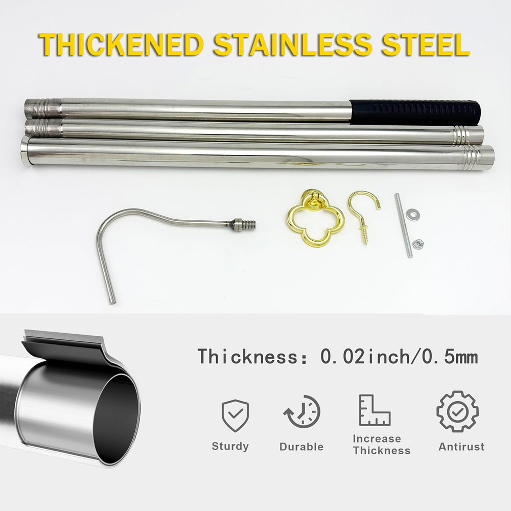 Attic Pull Down Hook System Kit, Heavy Duty Ladder Door Stairs Puller Rod Pol...