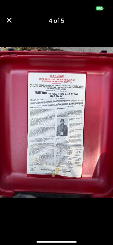 Vintage Willson Gas Mask & Case