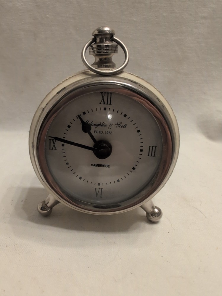 Mclaughlin & Scott Estd. 1972 Cambridge Cream Desk Clock