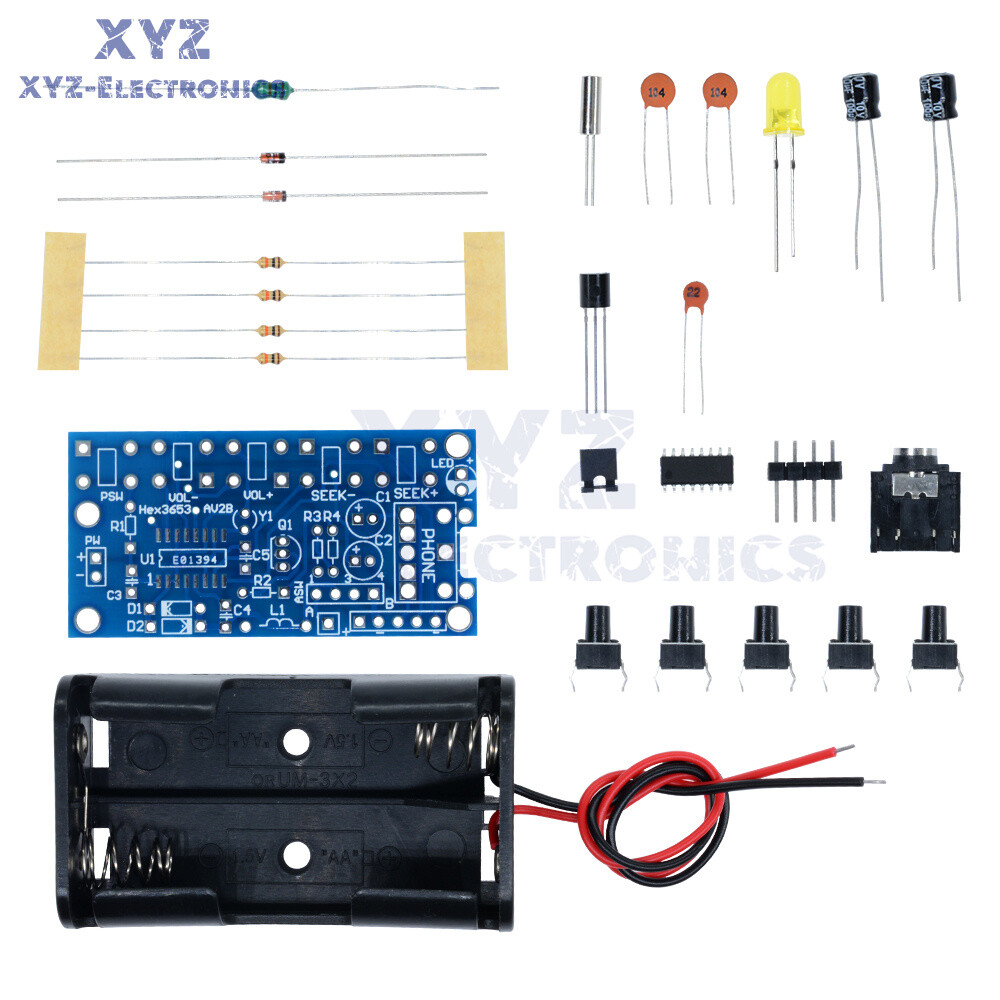 76MHz-108MHz Wireless Stereo FM Radio Receiver Module Electronic Learning Kits