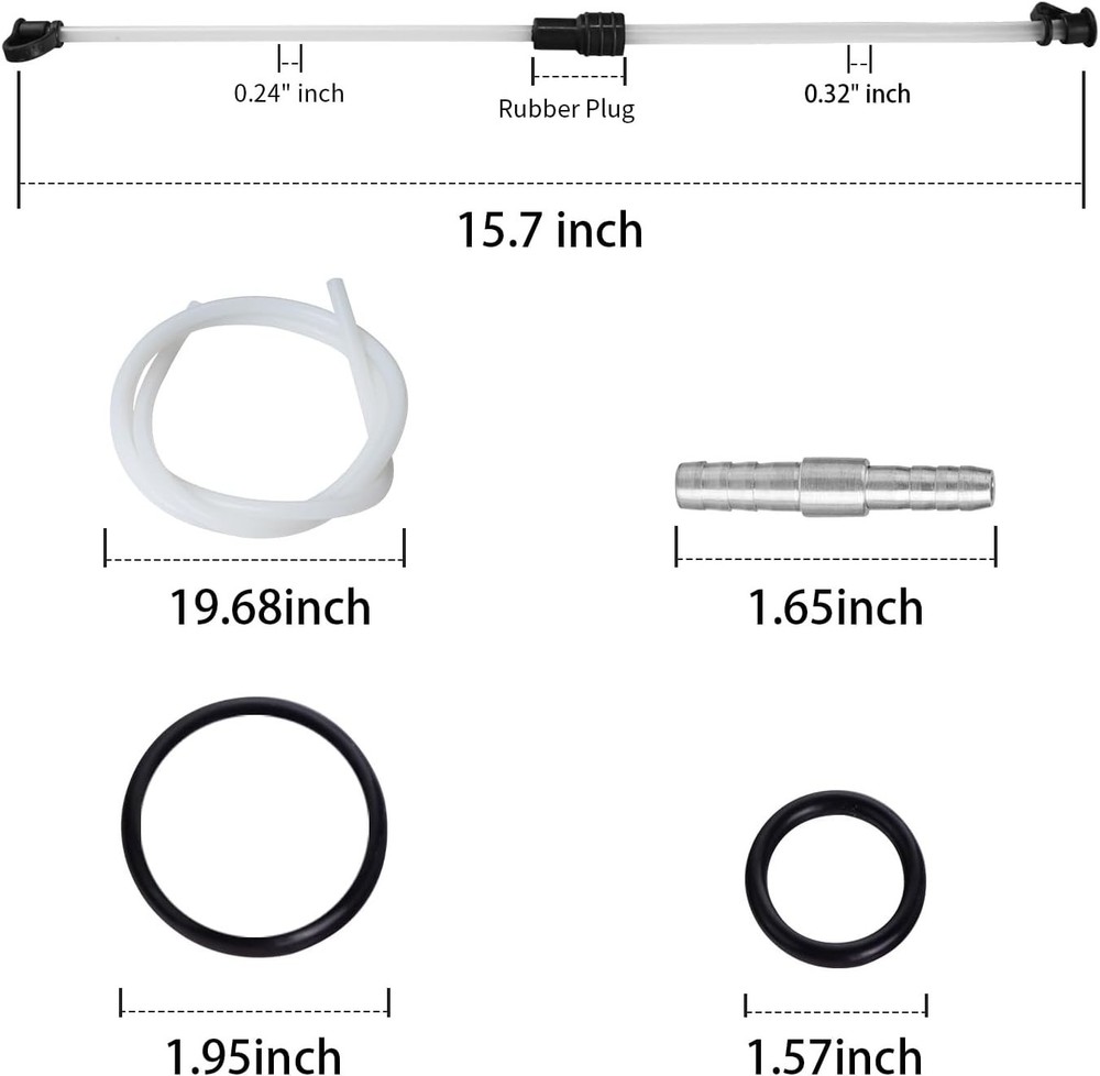Automotive Fluid Extraction Accessory Kit with 50cm Hose & Replacement Tools