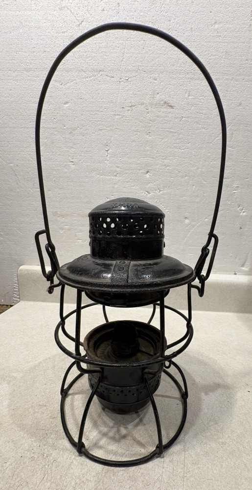Adlake Kero Railroad Lantern E. J. & E. (ELGIN JOLIET & ELEVATED). No Globe