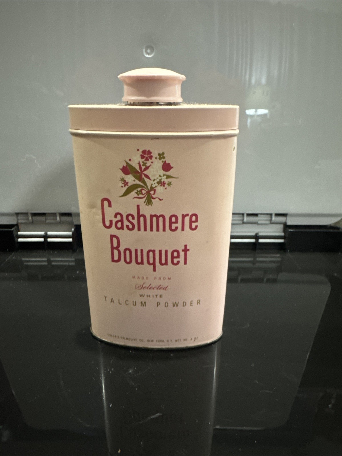 Vintage Cashmere Bouquet Talcum Powder 4 Oz For Display