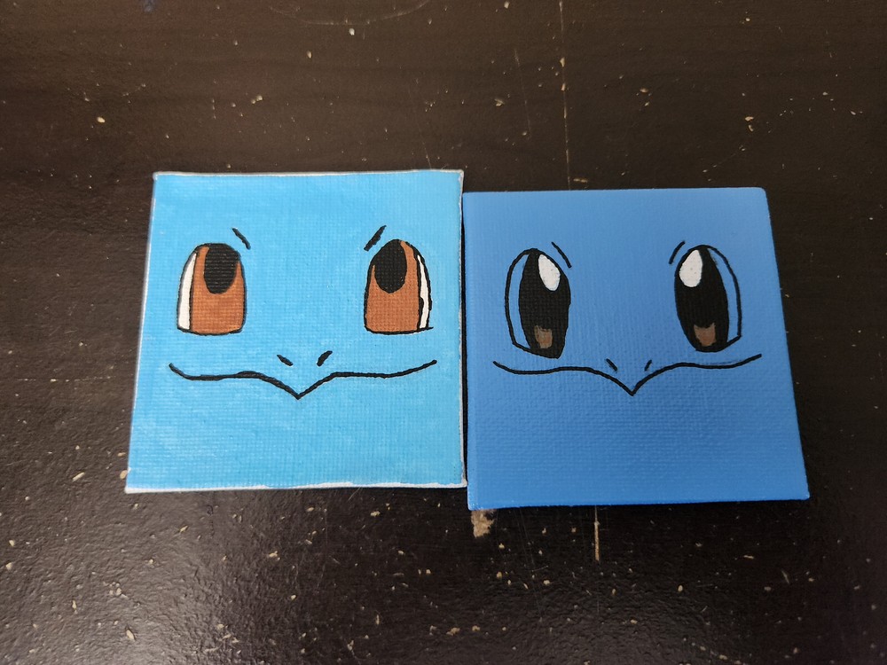 Handpainted Canvas Panel Magnet Squirtle (*FAST SHIPPING!*)