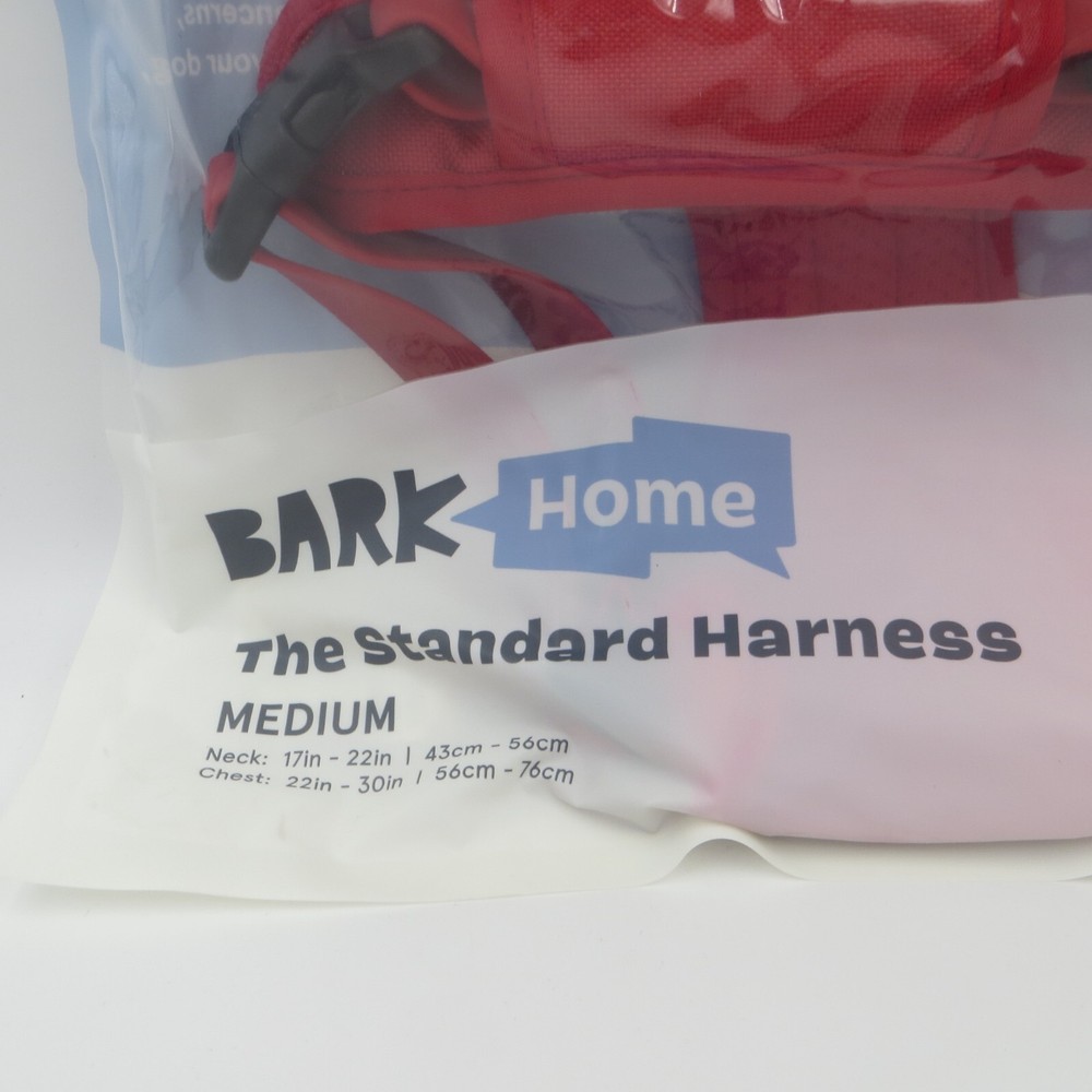 Barkbox Medium Red Dog Harness Bark Home Standard No Pull Adjustable 22"- 30"