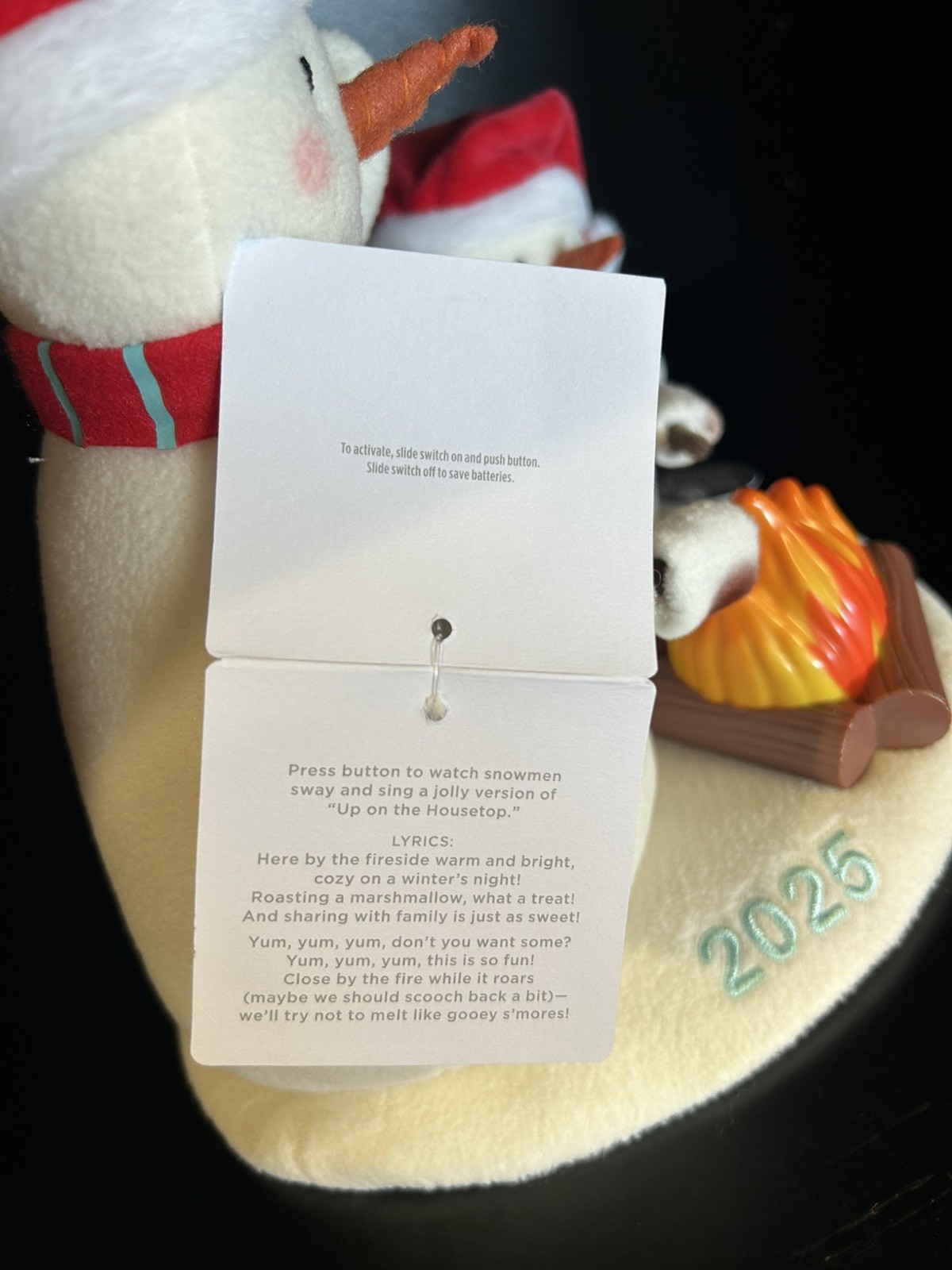 2025 Hallmark Animated Snowmen Plush Roasting Marshmallows Jingle Pals-SOLD OUT