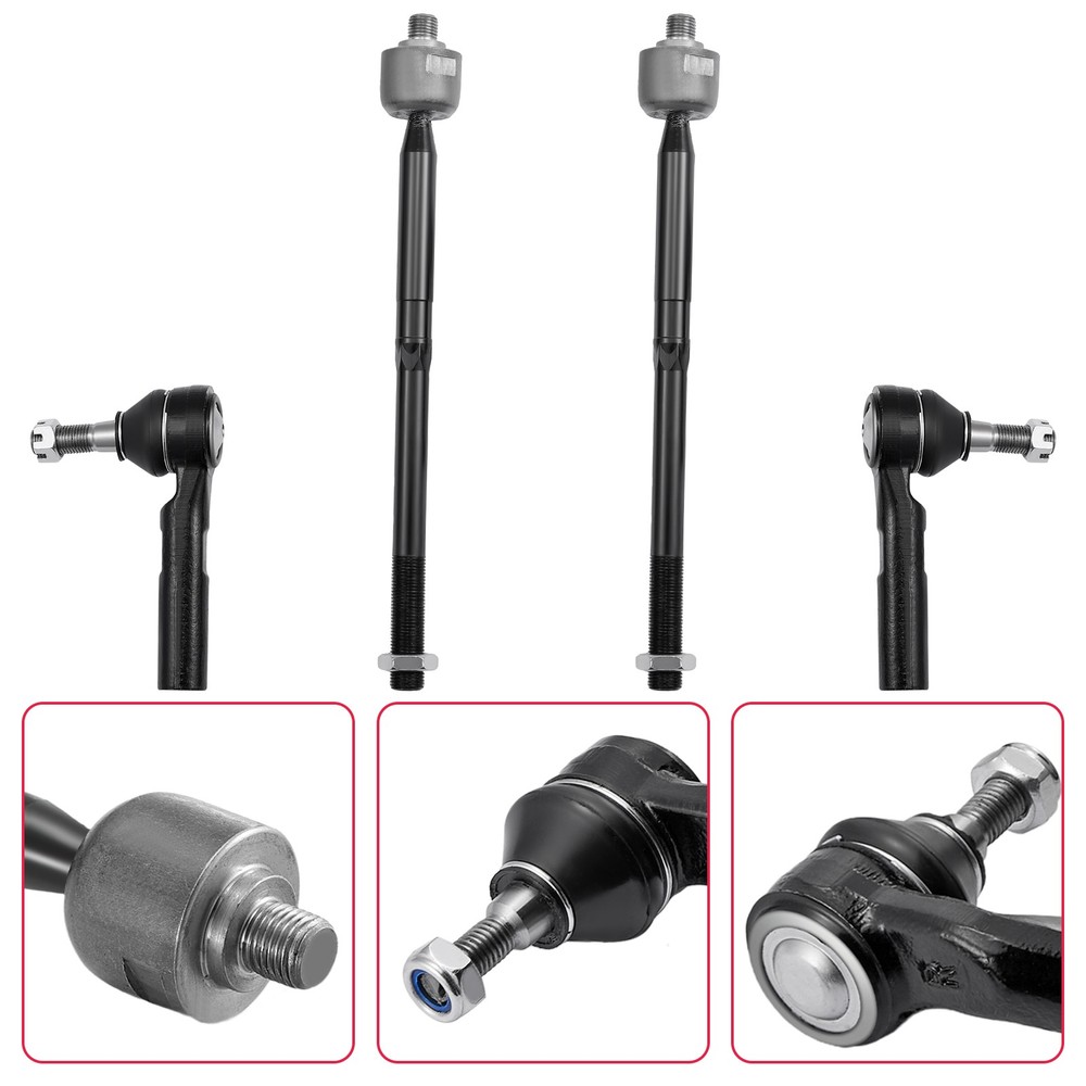 Front Inner Outer Tie Rod Ends Left Right For Ford Focus 2012-2018 2.0L 4pcs
