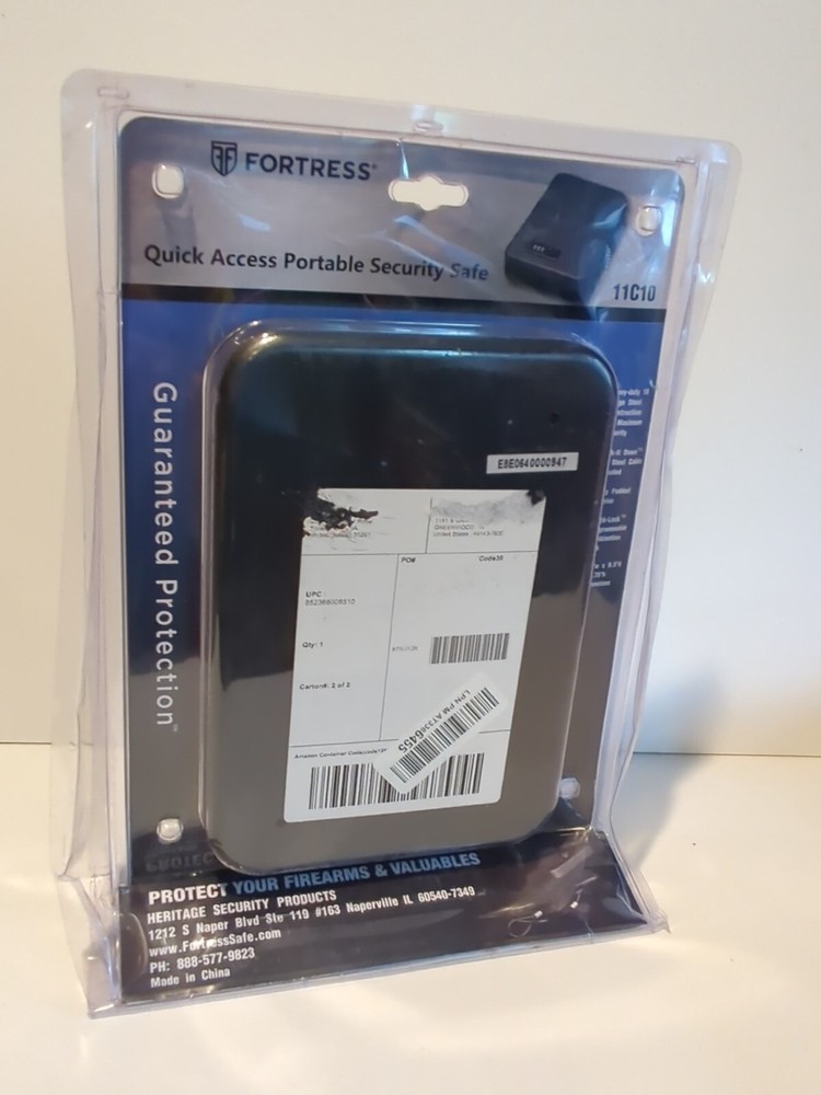 Fortress Quick Access Security Safe 11C10 Guns Firearms Valuables Partial Open