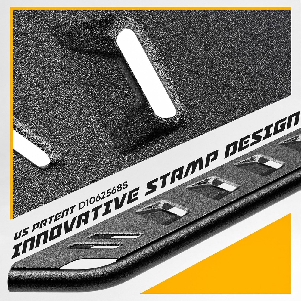 Textured Black Running Boards Custom Fit Side Steps Nerf Bars